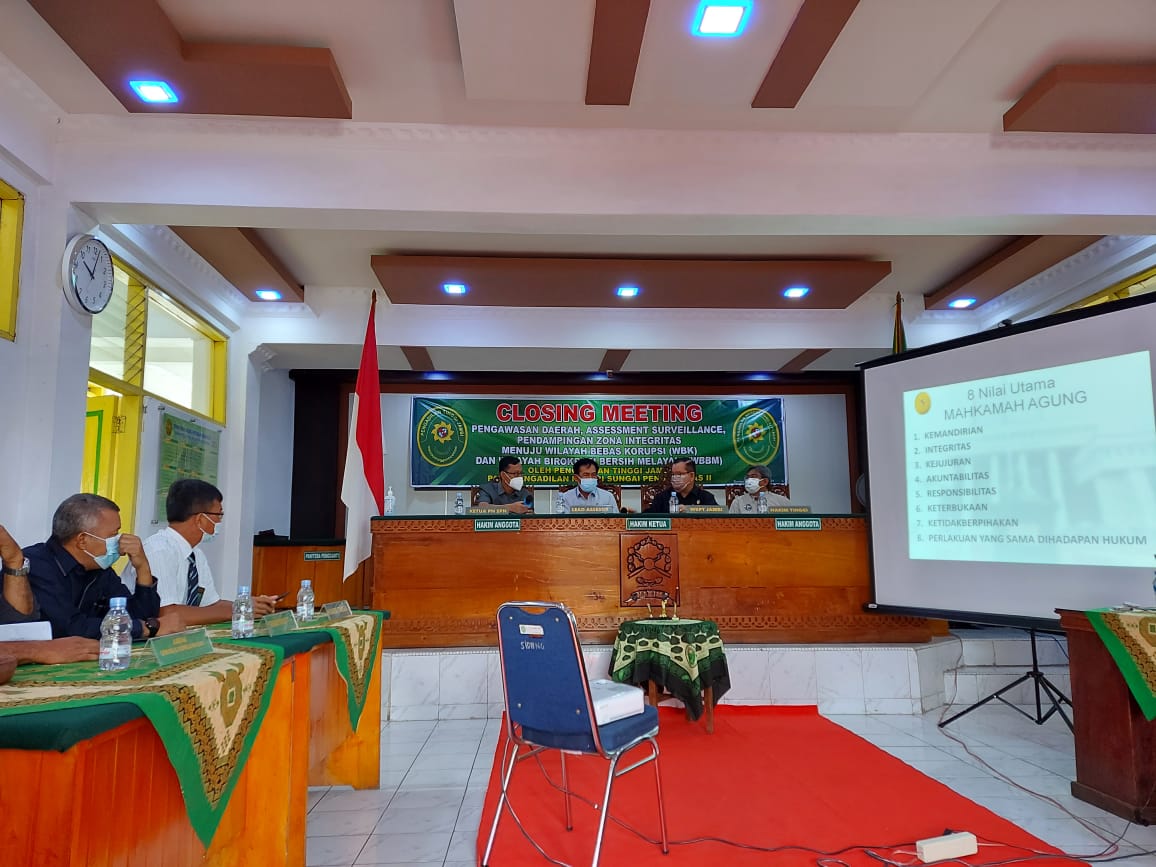 Closing Meeting, Pengawasan Daerah, Asessmen Surveilance, Pendampingan Zona Integritas, Menuju Wilayah Bebas Korupsi (WBK) dan Wilayah Birokrasi Bebas Melayani (WBBM)